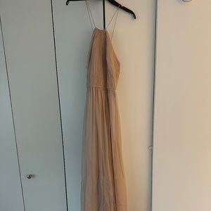 Vera Wang Shimmery Chiffon Blush Pink Dress
